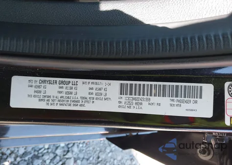 2014 Chrysler 200 Lx из США, поврежденный, VIN 1C3CCBAB2EN231559